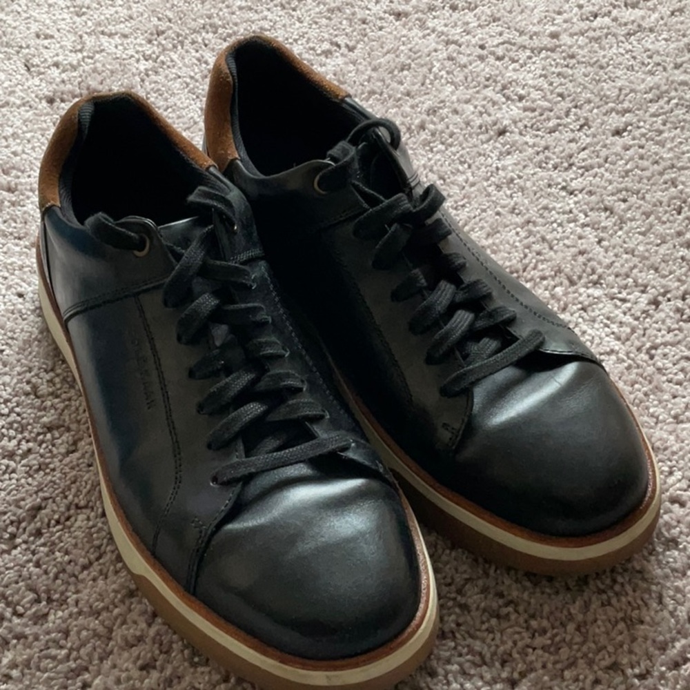 COLE HAAN GRAND Leather/Suede Sneakers Minimalist Design